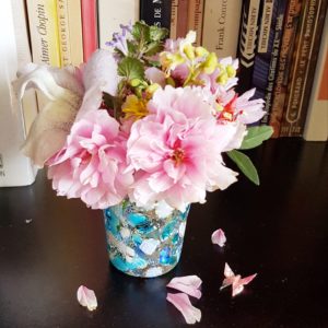 bouquet printanier et origami miniature
