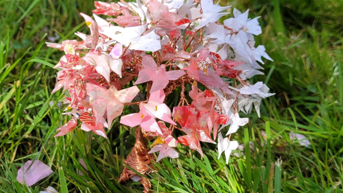 cerisier miniature en origami